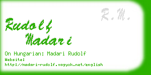 rudolf madari business card